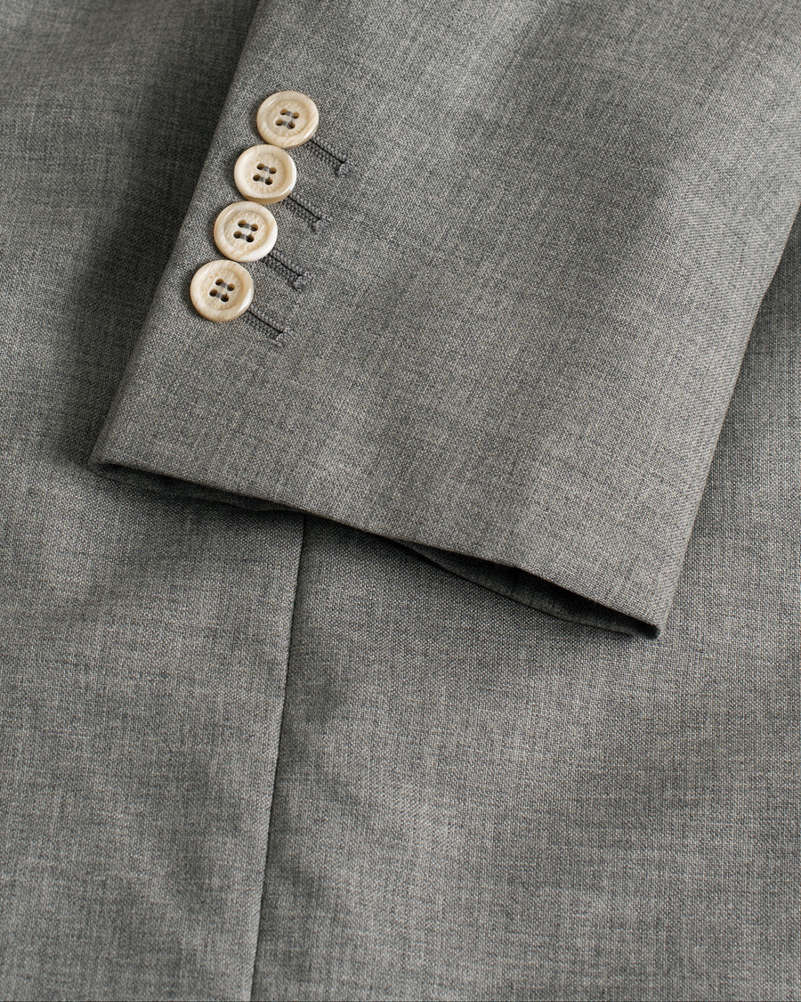 Men | Pre-owned Blazers | Pre-owned | Brunello Cucinelli Peak Lapel Wool Blazer Light Grey