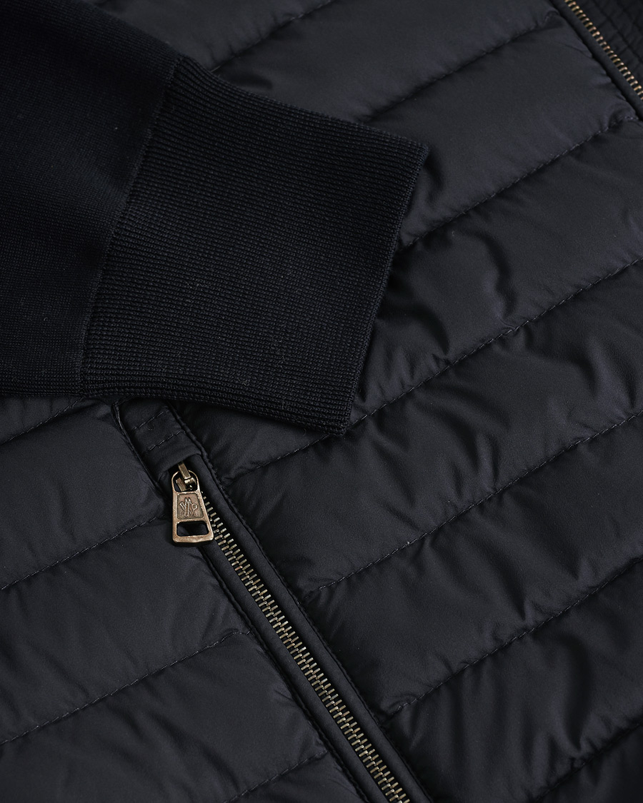 Men | Sweaters & Knitwear | Pre-owned | Moncler Light Hybrid Zip Jacket Navy