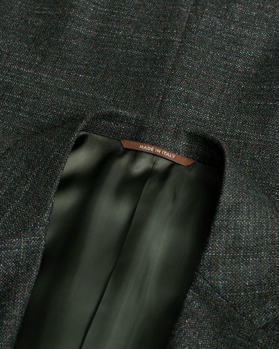Men | Blazers | Pre-owned | Canali Silk/Cashmere Blazer Green Melange 50