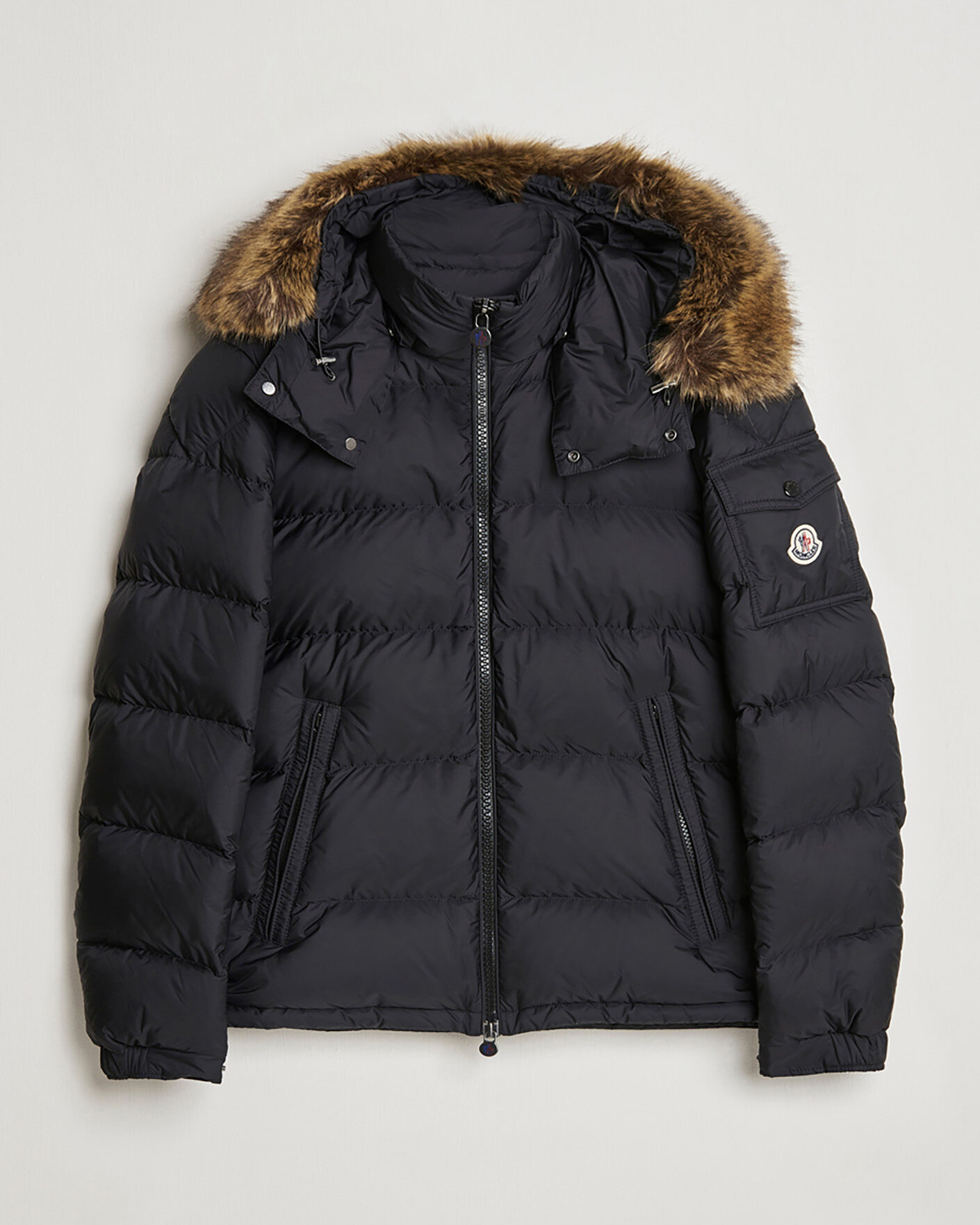 Men | Pre-owned Coats & Jackets | Pre-owned | Moncler Maya Faux Fur Jacket Black 2 - M