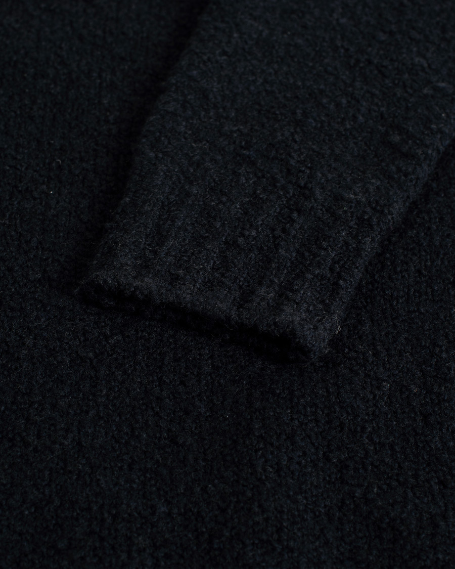 Men | Sweaters & Knitwear | Pre-owned | Drumohr Wool Boucle Mock Neck Navy 48