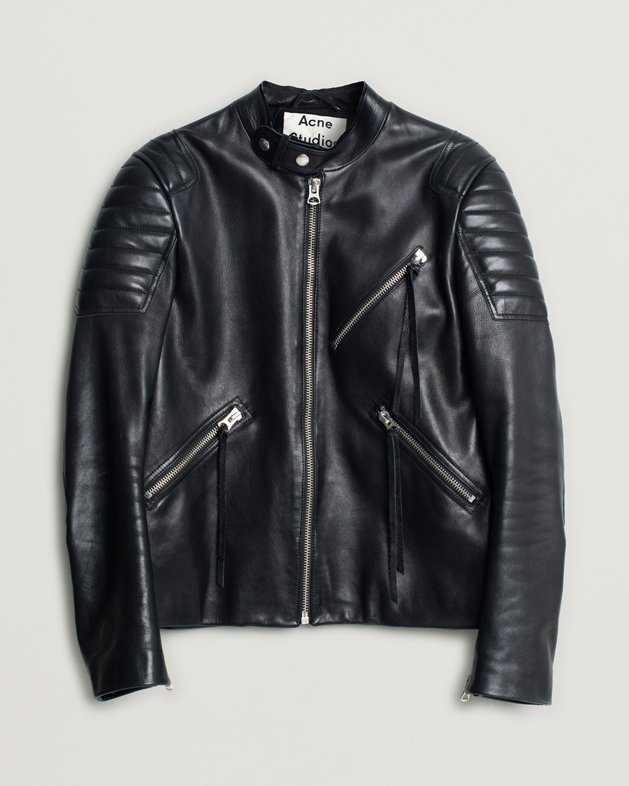 Men | Coats & Jackets | Pre-owned | Acne Studios Biker Leather Jacket Black 46