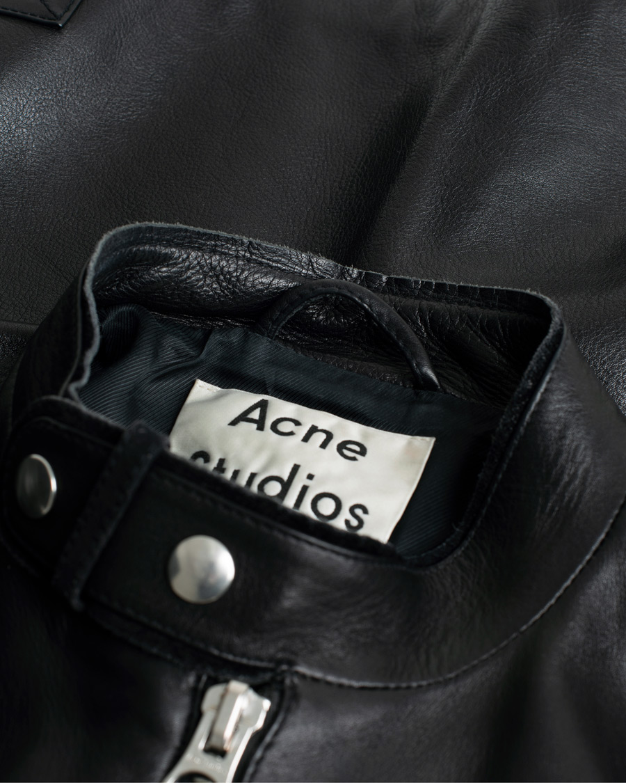 Men | Coats & Jackets | Pre-owned | Acne Studios Biker Leather Jacket Black 46