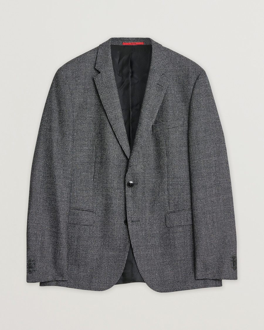 Men | Pre-owned Blazers | Pre-owned | HUGO Flannel Wool Blazer Grey 54