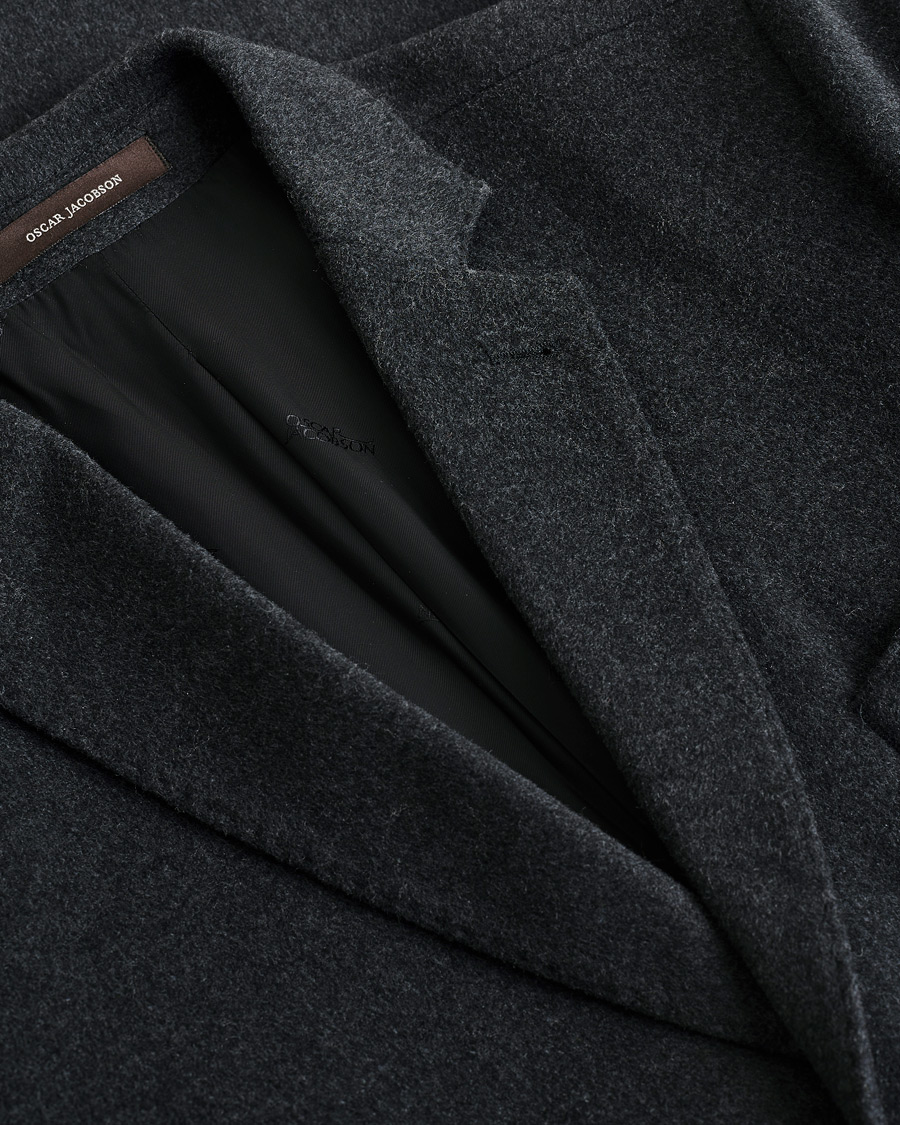 Men | Oscar Jacobson Savile Row Wool/Cashmere Coat Dark Grey 52 | Pre-owned | Oscar Jacobson Savile Row Wool/Cashmere Coat Dark Grey 52