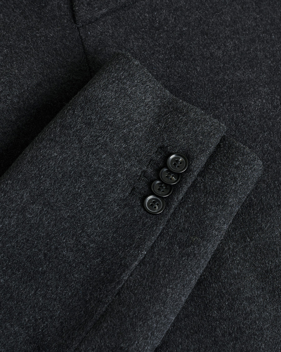 Men | Oscar Jacobson Savile Row Wool/Cashmere Coat Dark Grey 52 | Pre-owned | Oscar Jacobson Savile Row Wool/Cashmere Coat Dark Grey 52