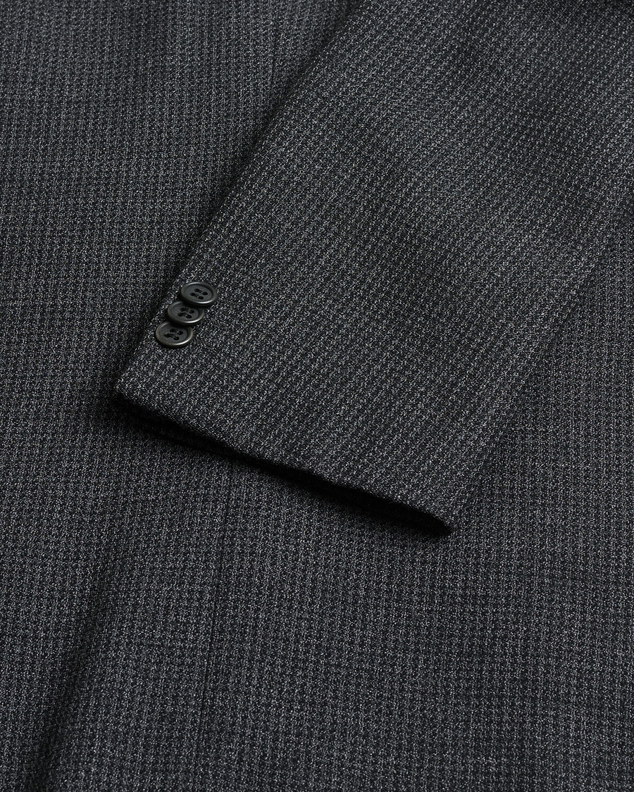 Men | Armani Collezioni Vintage Wool Blazer Dark Grey 48 | Pre-owned | Armani Collezioni Vintage Wool Blazer Dark Grey 48