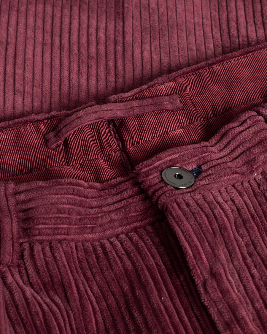 Men | Trousers | Pre-owned | Incotex Carrot fit Cord Slacks Red 50