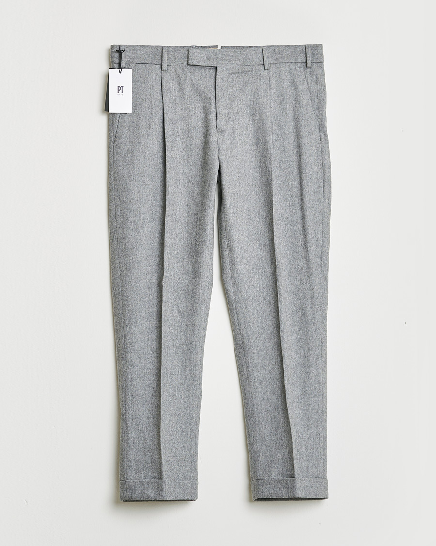 Men | Pre-owned Trousers | Pre-owned | PT01 Pleated Wool Trousers Grey Melange 50