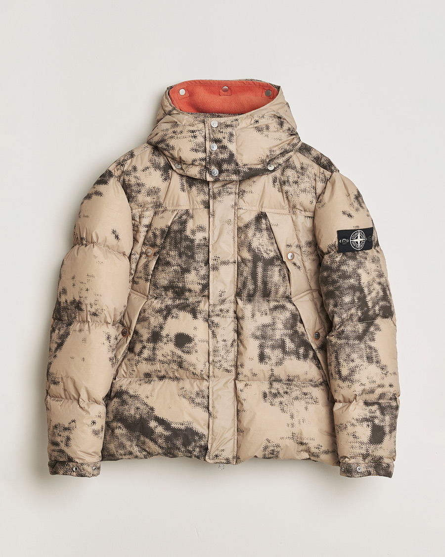 Men | Pre-owned Coats & Jackets | Pre-owned | Stone Island Thermo Sensitive Camo Down Jacket Dove Grey L