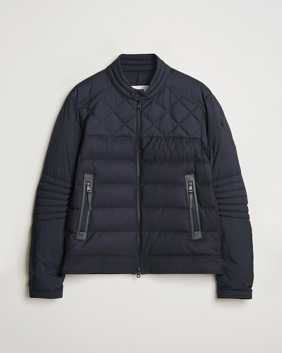 Men | Pre-owned Coats & Jackets | Pre-owned | Moncler Tuena Biker Jacket Navy 3 - L