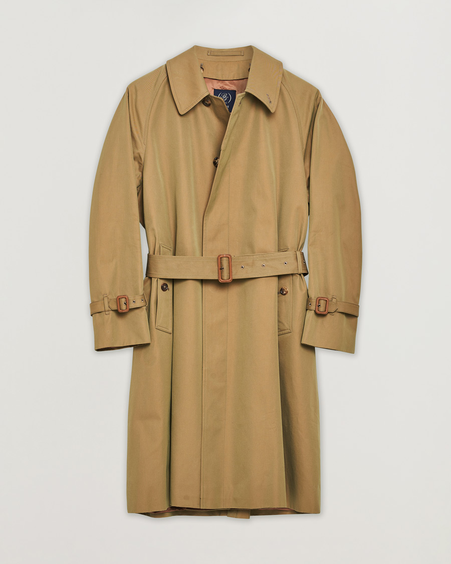 Men | Coats & Jackets | Pre-owned | BEAMS F Balmacaan Gabardine Coat Olive UK36 - EU46