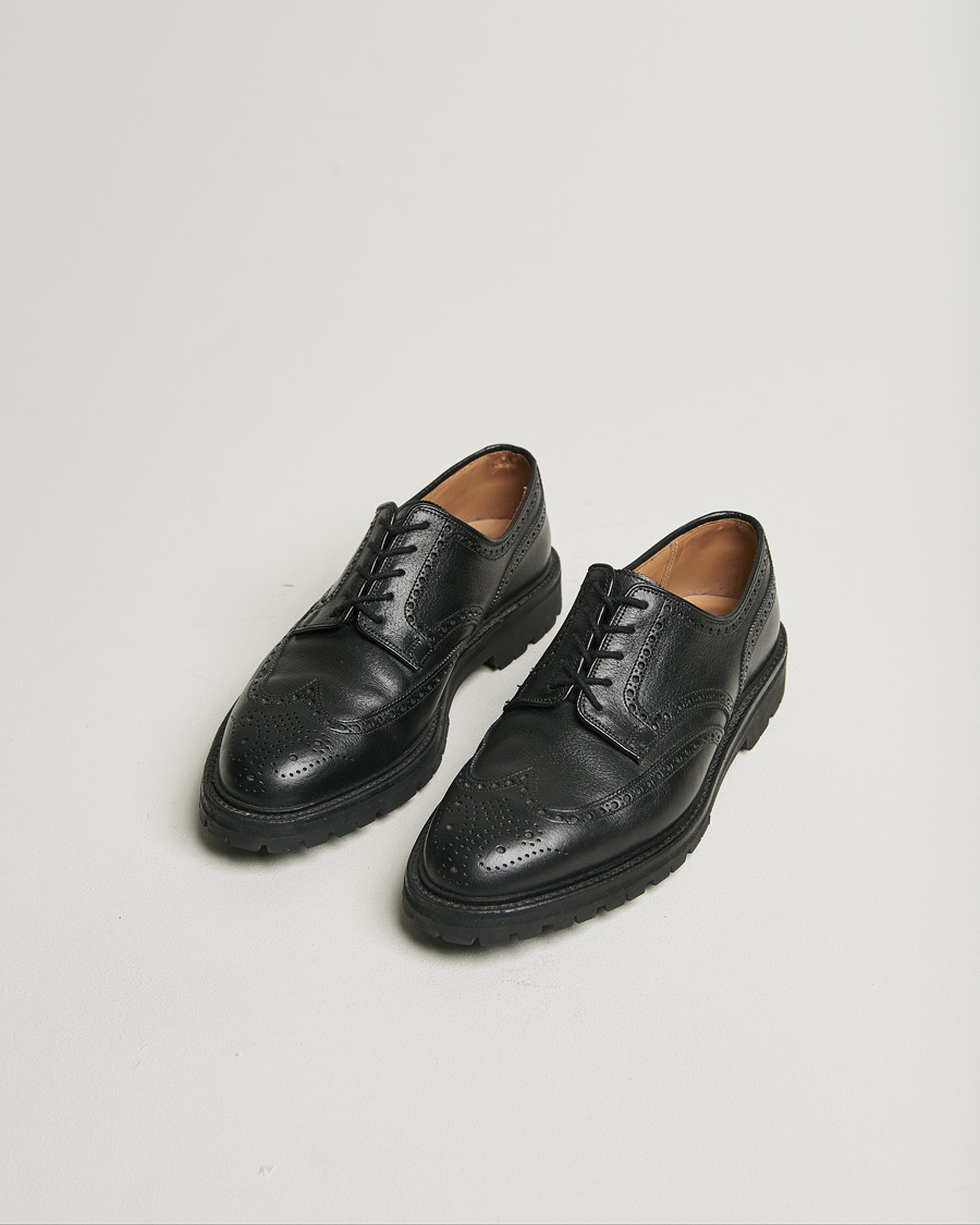 Men | Crockett & Jones Pembroke Milled Grain Vibram Black | Pre-owned | Crockett & Jones Pembroke Milled Grain Vibram Black
