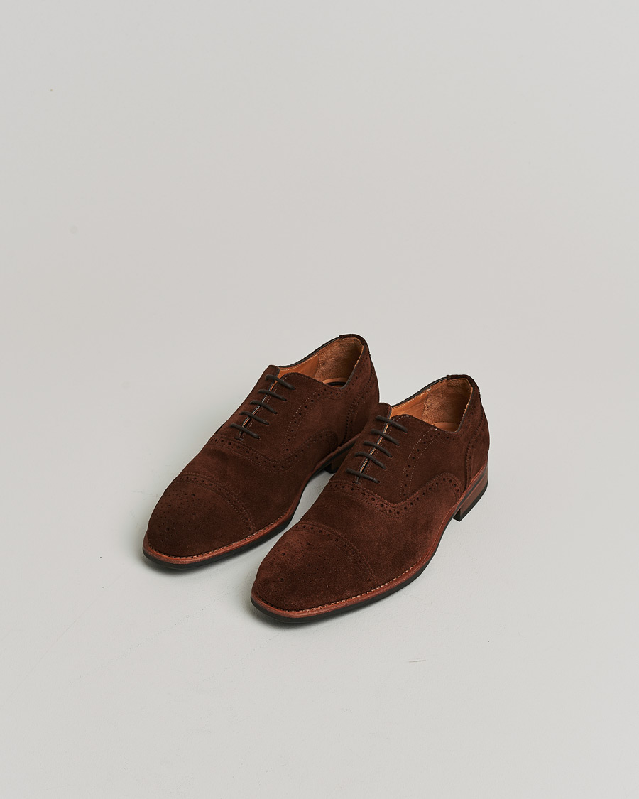 Men | Myrqvist Strömsö Oxford Brogue Brown Suede UK7 - EU41 | Pre-owned | Myrqvist Strömsö Oxford Brogue Brown Suede UK7 - EU41