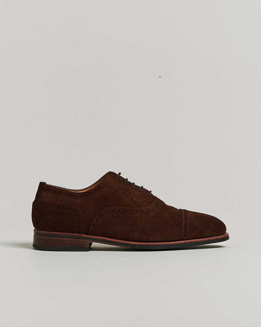 Men | Myrqvist Strömsö Oxford Brogue Brown Suede UK7 - EU41 | Pre-owned | Myrqvist Strömsö Oxford Brogue Brown Suede UK7 - EU41