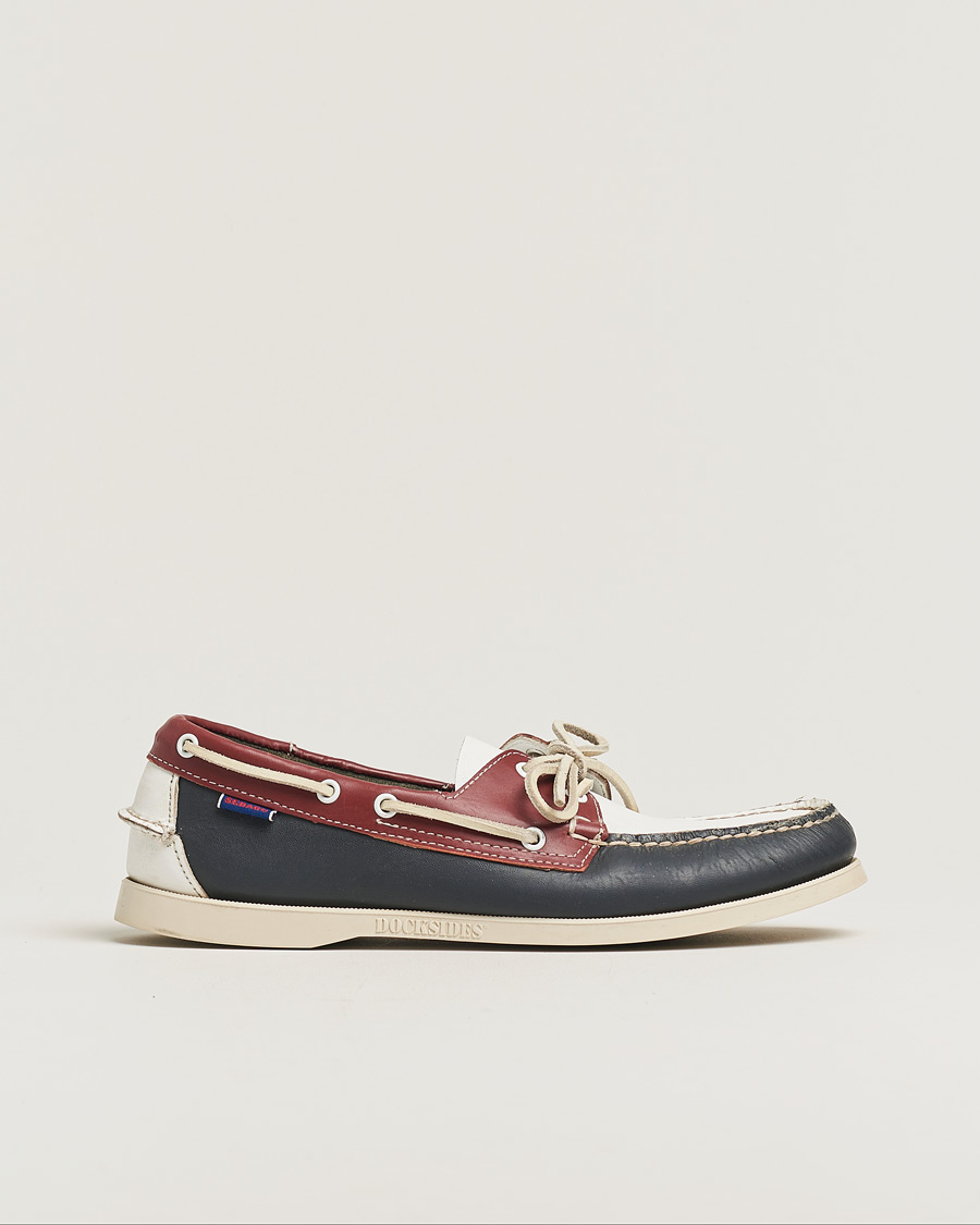 Men | Sebago Docksides Navy/Red/White US11,5 - EU46 | Pre-owned | Sebago Docksides Navy/Red/White US11,5 - EU46