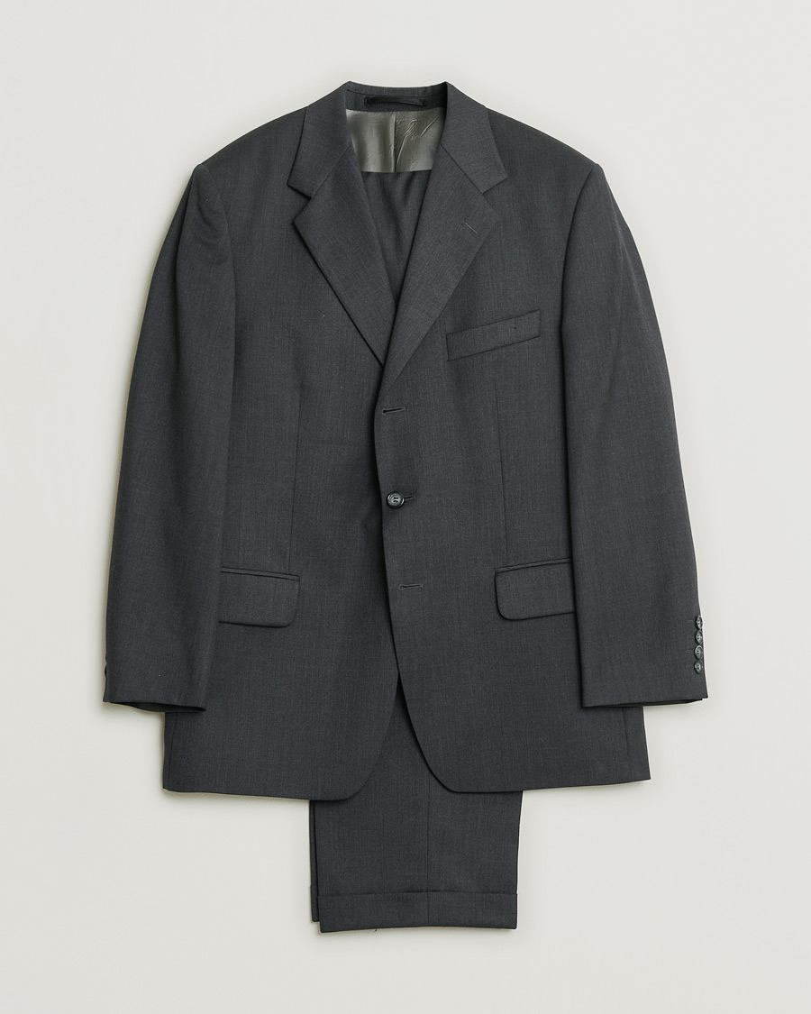Men | Oscar Jacobson Vintage Wool Suit Dark Grey 50 | Pre-owned | Oscar Jacobson Vintage Wool Suit Dark Grey 50