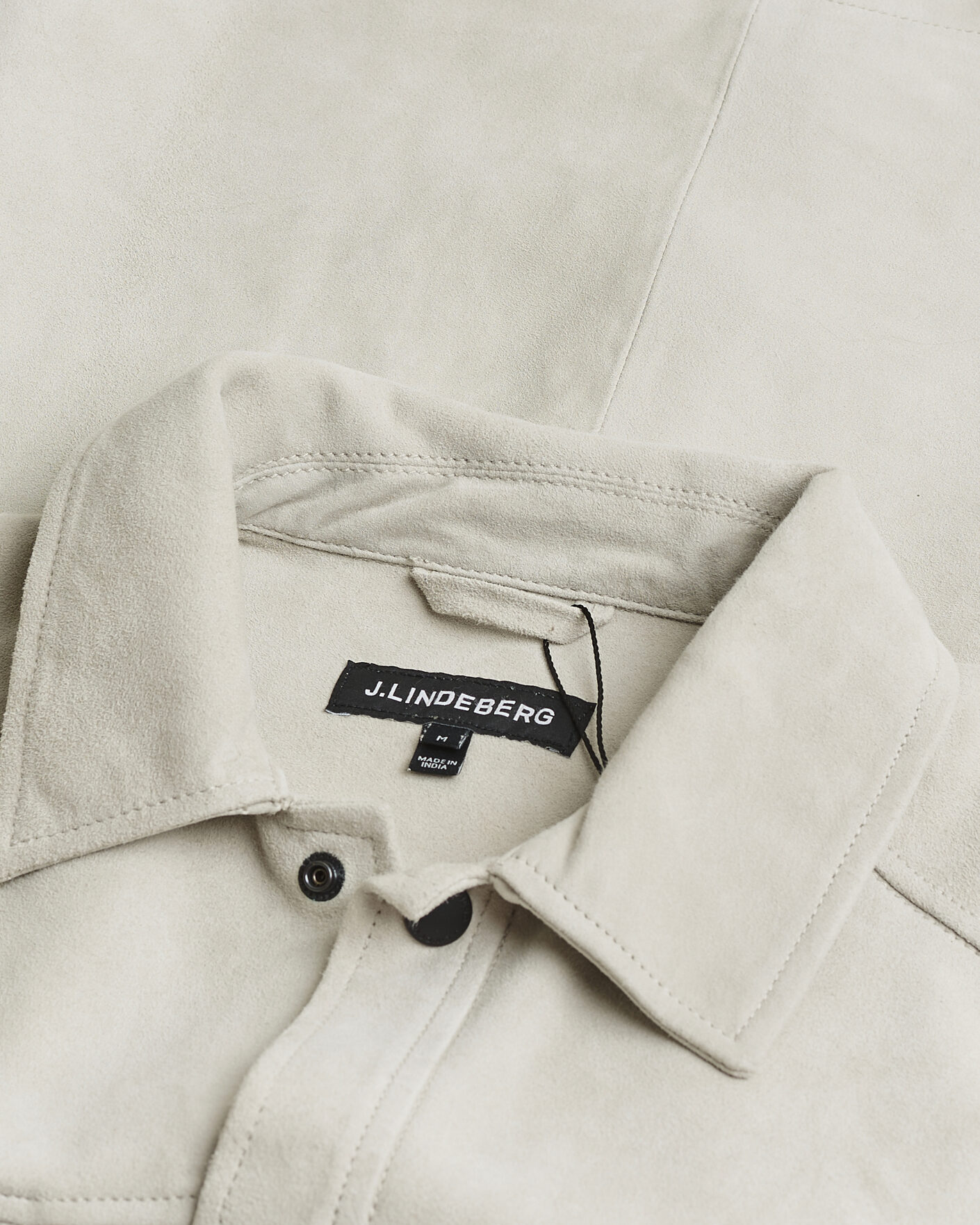 Men | J.Lindeberg Wilden Suede Overshirt Moonbeam M | Pre-owned | J.Lindeberg Wilden Suede Overshirt Moonbeam M