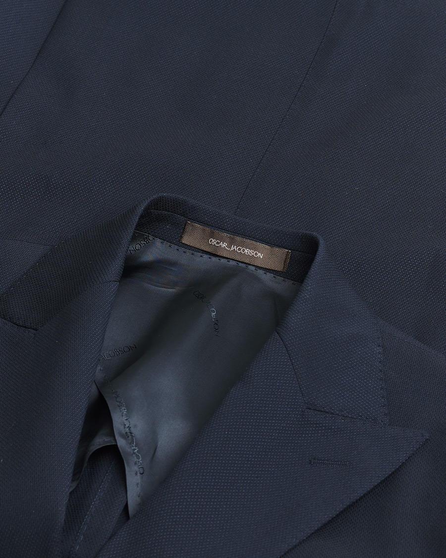 Men | Pre-owned Blazers | Pre-owned | Oscar Jacobson Farris Patch Blazer Navy 48