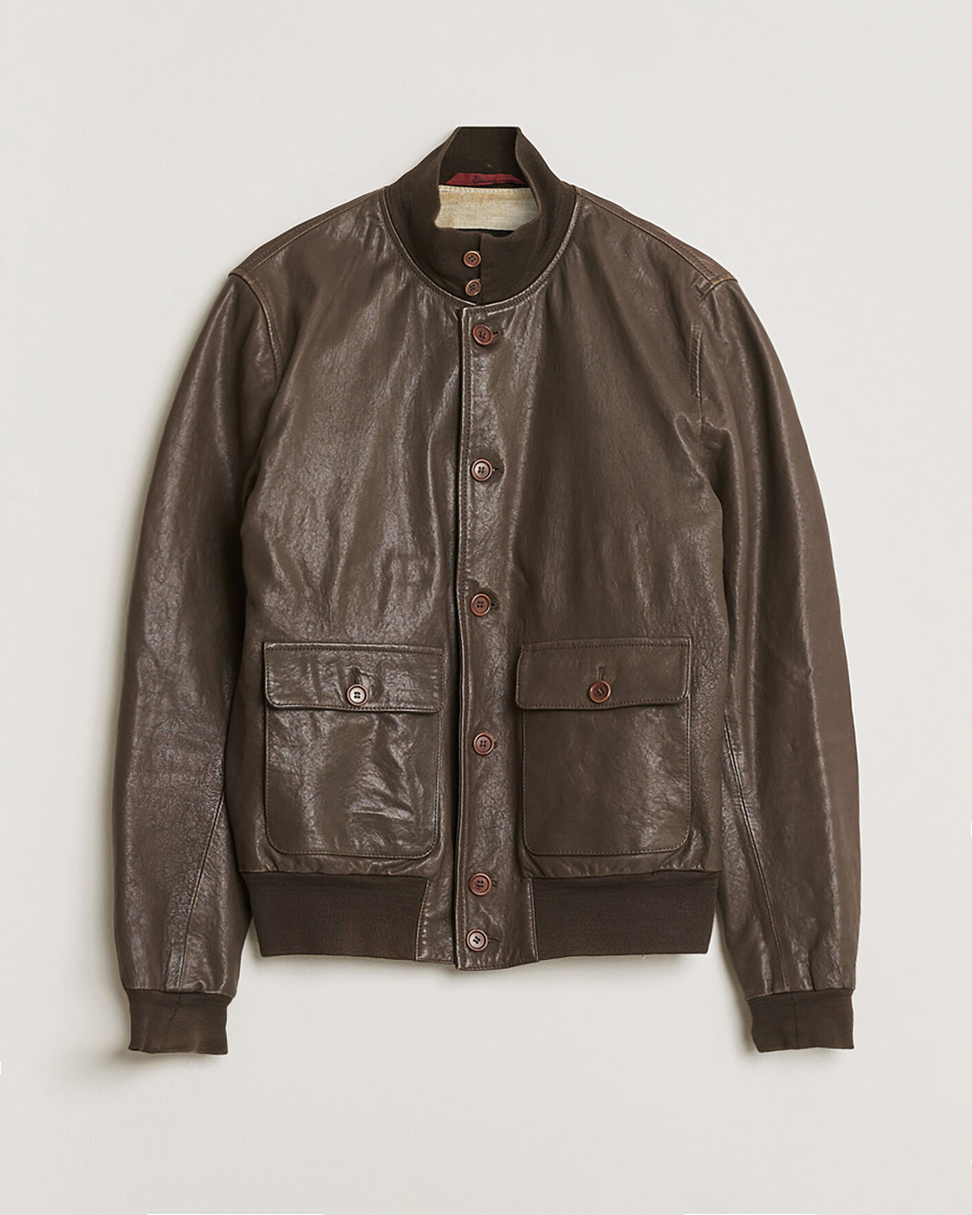 Men | Pre-owned Coats & Jackets | Pre-owned | Stewart Calf Bomber Jacket Dark Brown L