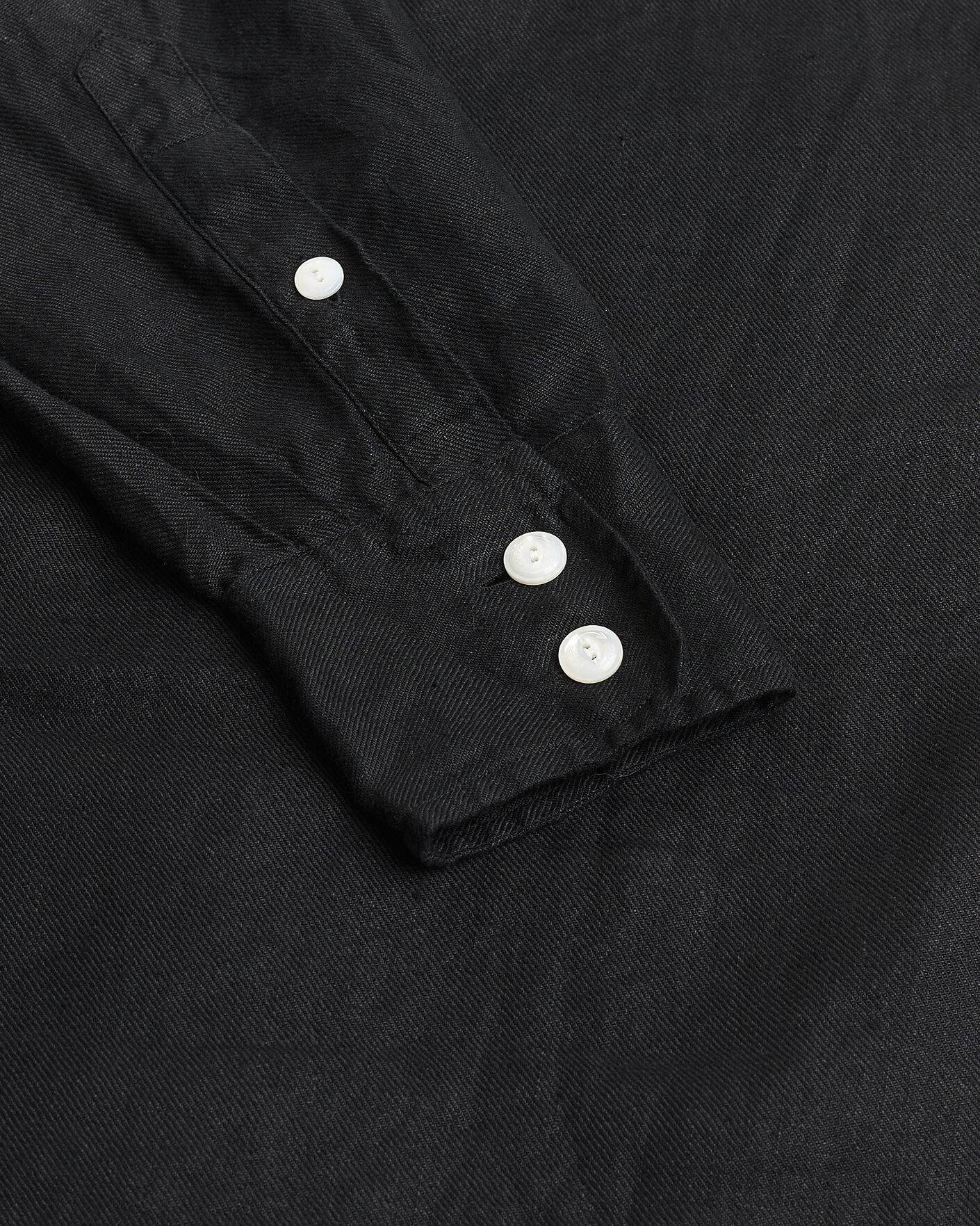 Men | Pre-owned Shirts | Pre-owned | Drake's Linen Twill Western Shirt Black L