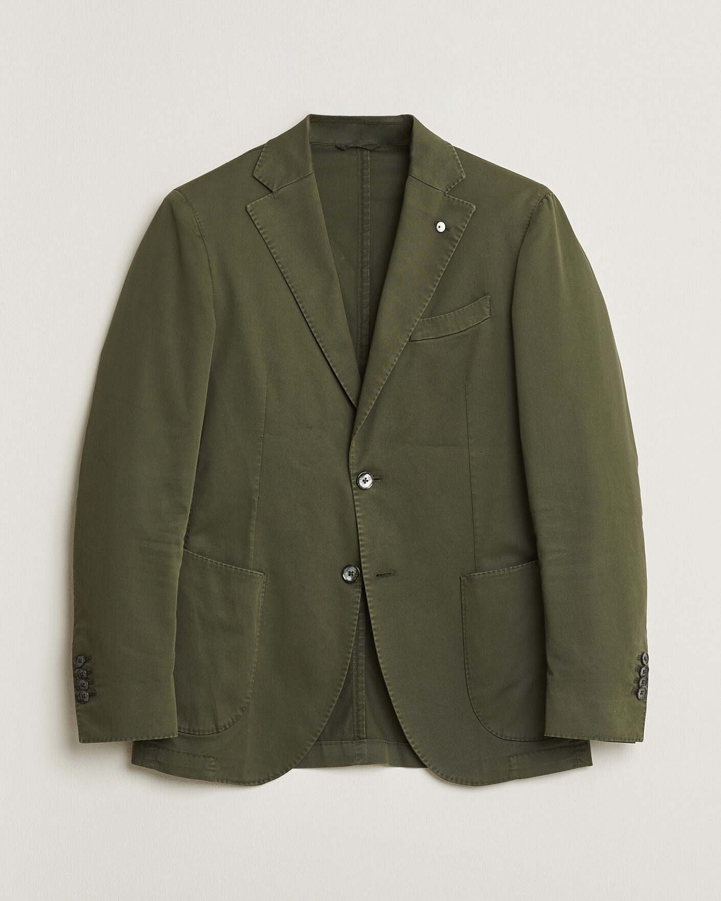 Men | Pre-owned Blazers | Pre-owned | L.B.M. 1911 Jack Regular Fit Cotton Stretch Blazer Green 46