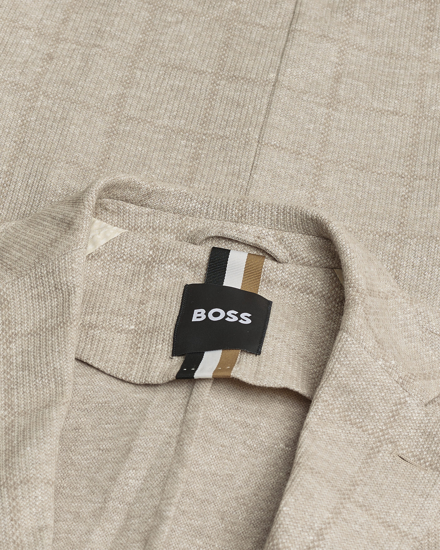 Men | Pre-owned Blazers | Pre-owned | BOSS BLACK Hanry Checked Jersey Patch Pocket Blazer Beige 50