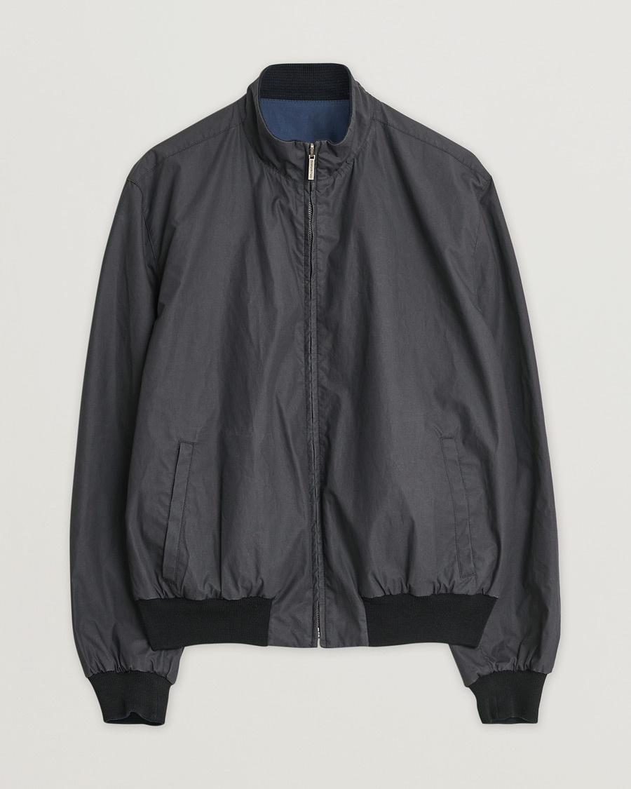 Men | Pre-owned Coats & Jackets | Pre-owned | Ermenegildo Zegna Reversible Harrington Jacket Black/Blue L