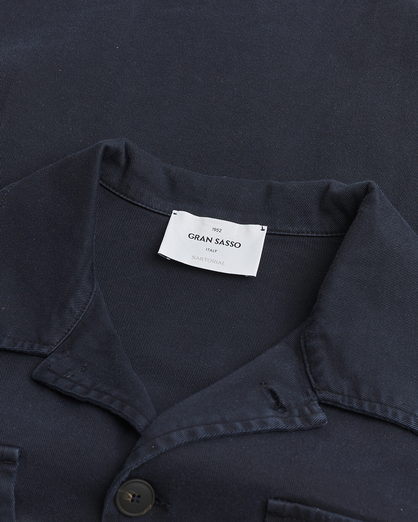 Men | Pre-owned Coats & Jackets | Pre-owned | Gran Sasso Cotton Twill Safari Jacket Navy 50