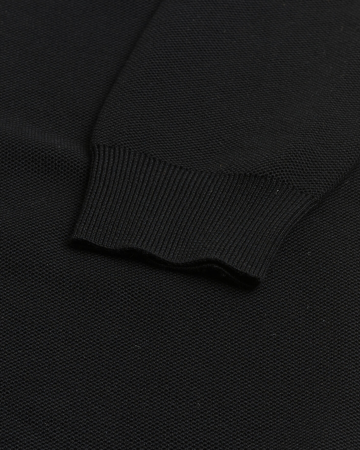 Men | Pre-owned Sweaters & Knitwear | Pre-owned | Ralph Lauren Purple Label Wool Pique Half Zip Polo Black L
