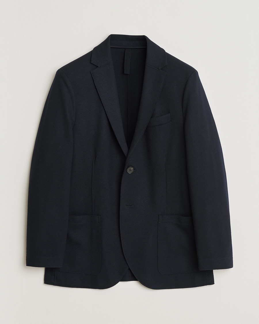 Men | Harris Wharf London Two Button Virgin Wool Blazer Navy 48 | Pre-owned | Harris Wharf London Two Button Virgin Wool Blazer Navy 48