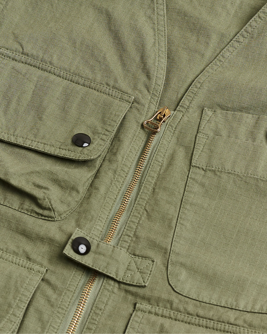 Men | Drake's Ripstop Utility Cotton Vest Green UK36 - EU46 | Pre-owned | Drake's Ripstop Utility Cotton Vest Green UK36 - EU46