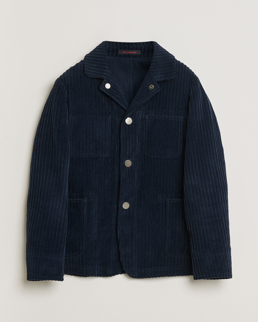 Men | Pre-owned Shirts | Pre-owned | The Gigi Corduroy Overshirt Navy 48