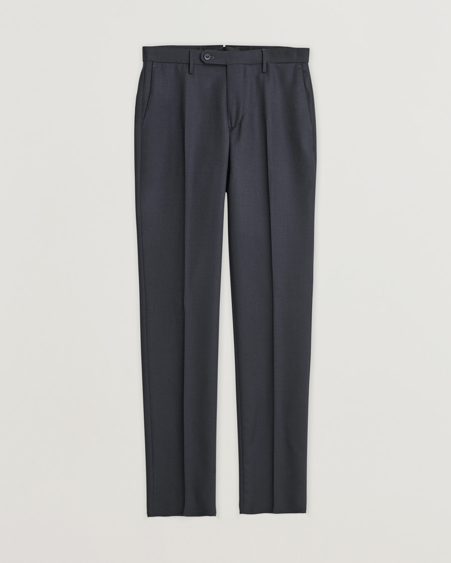 Men | Pre-owned Trousers | Pre-owned | Slowear Tekno Sartorial Flannel Trousers Navy 44