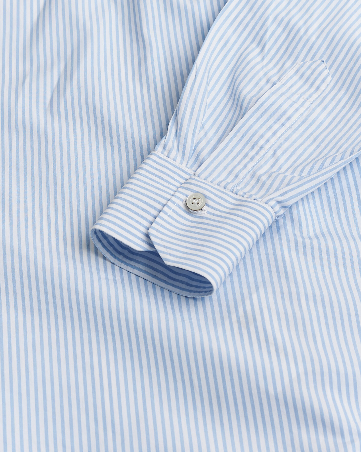 Men | Pre-owned Shirts | Pre-owned | Kiton Cotton Dress Shirt Light Blue Stripe 38 - S