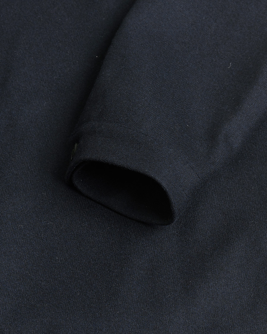 Men | Sunspel Boiled Wool Jersey Jacket Navy M | Pre-owned | Sunspel Boiled Wool Jersey Jacket Navy M