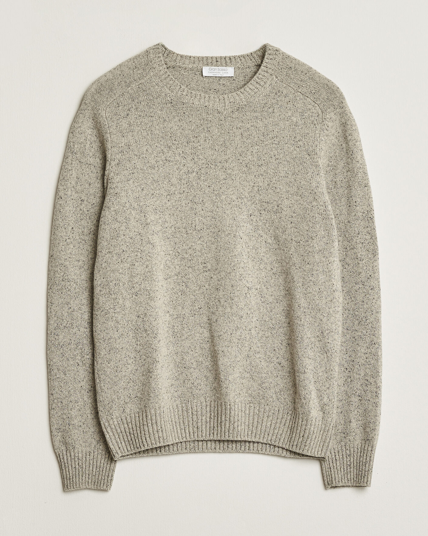 Men | Pre-owned Sweaters & Knitwear | Pre-owned | Gran Sasso Cashmere & Silk Blend Crew Neck Grey Melange 48