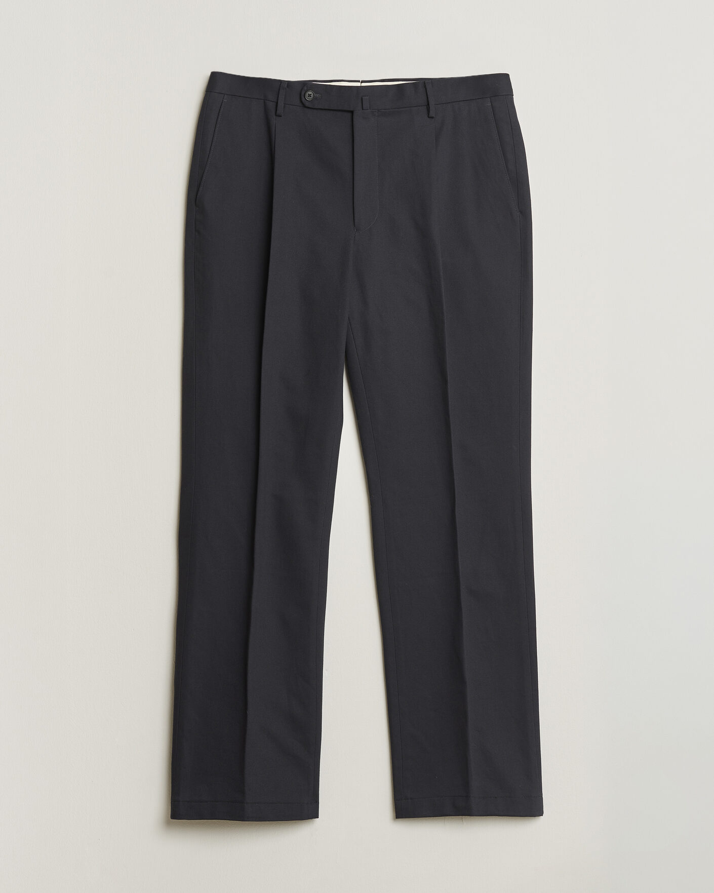 Men | Pre-owned Trousers | Pre-owned | Rubato High Waist Cotton Chino Navy 52