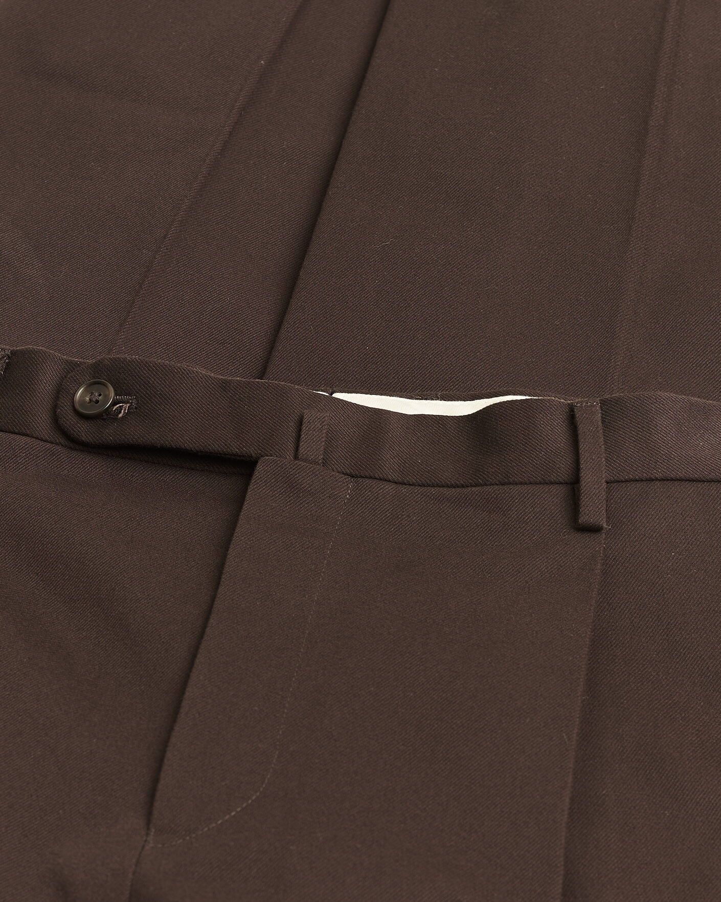 Men | Rubato High Waist Cotton Chino Brown 52 | Pre-owned | Rubato High Waist Cotton Chino Brown 52