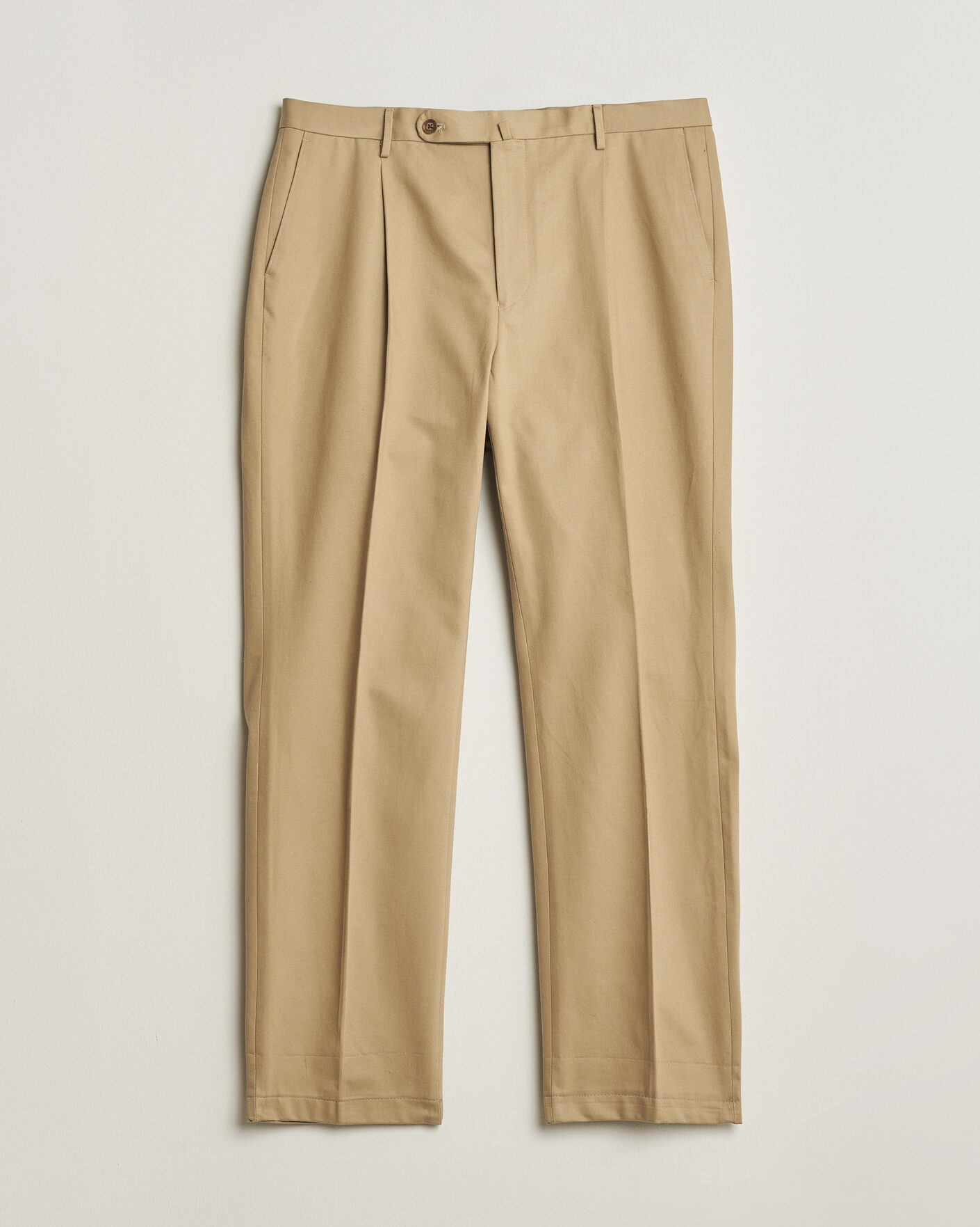 Men | Pre-owned Trousers | Pre-owned | Rubato High Waist Cotton Chino Beige 52