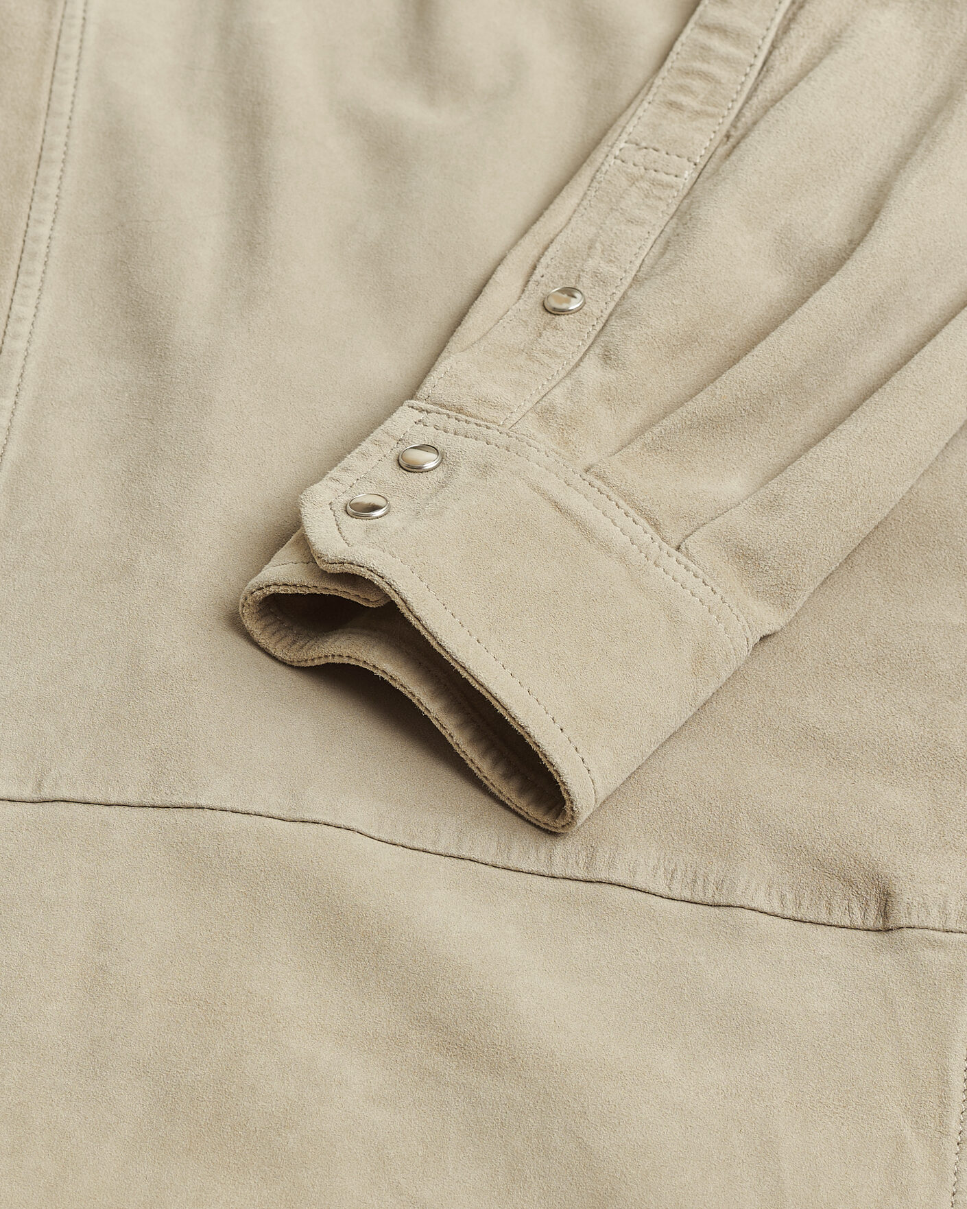 Men | L.B.M. 1911 Suede Pocket Overshirt Beige 52 | Pre-owned | L.B.M. 1911 Suede Pocket Overshirt Beige 52