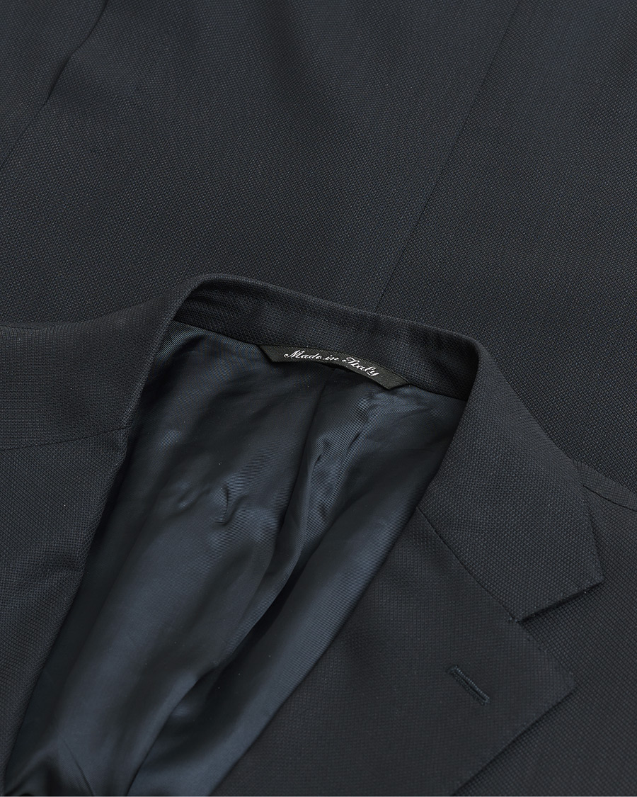 Men | Pre-owned Blazers | Pre-owned | Canali Hopsack Wool Blazer Navy 50