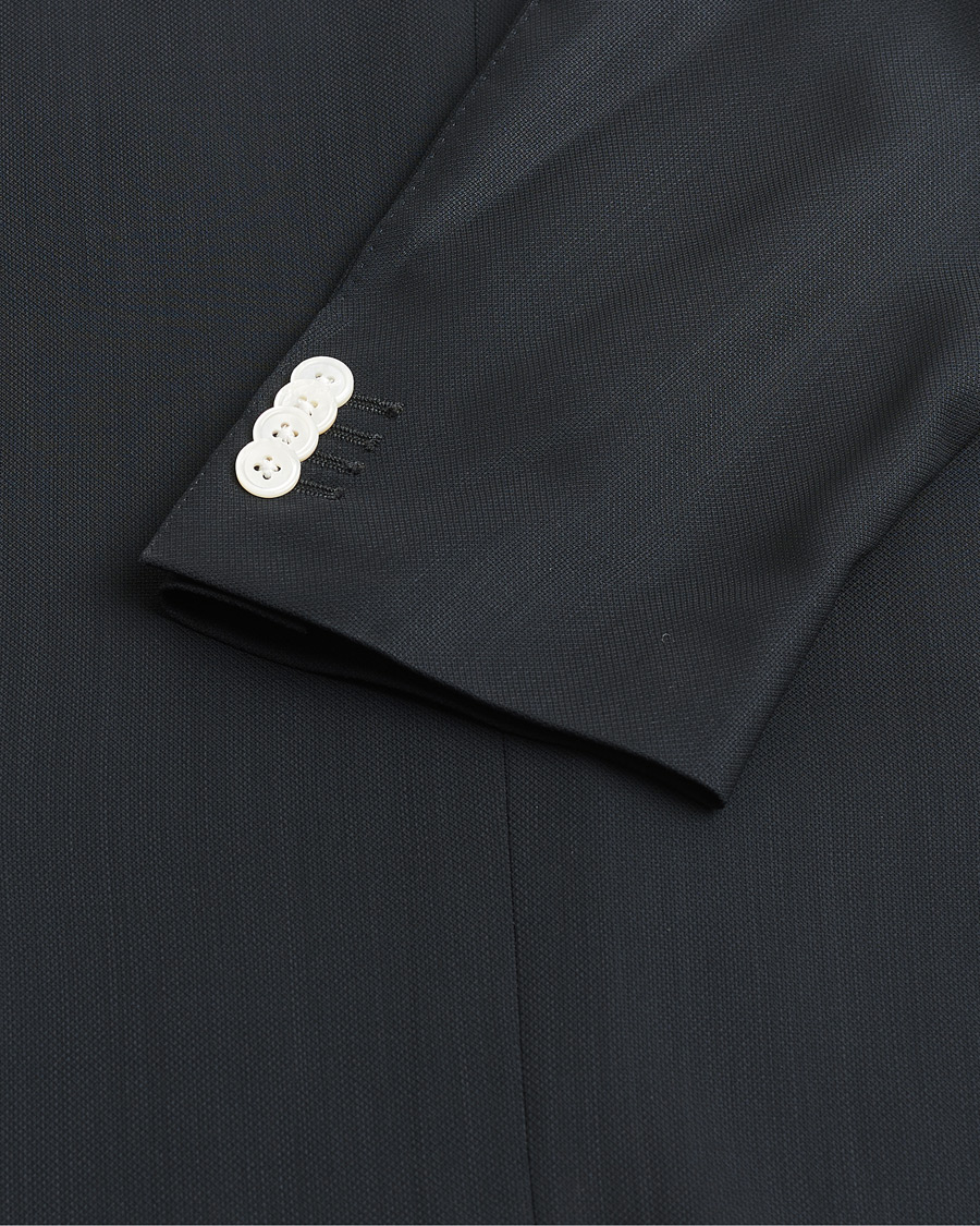 Men | Pre-owned Blazers | Pre-owned | Canali Hopsack Wool Blazer Navy 50