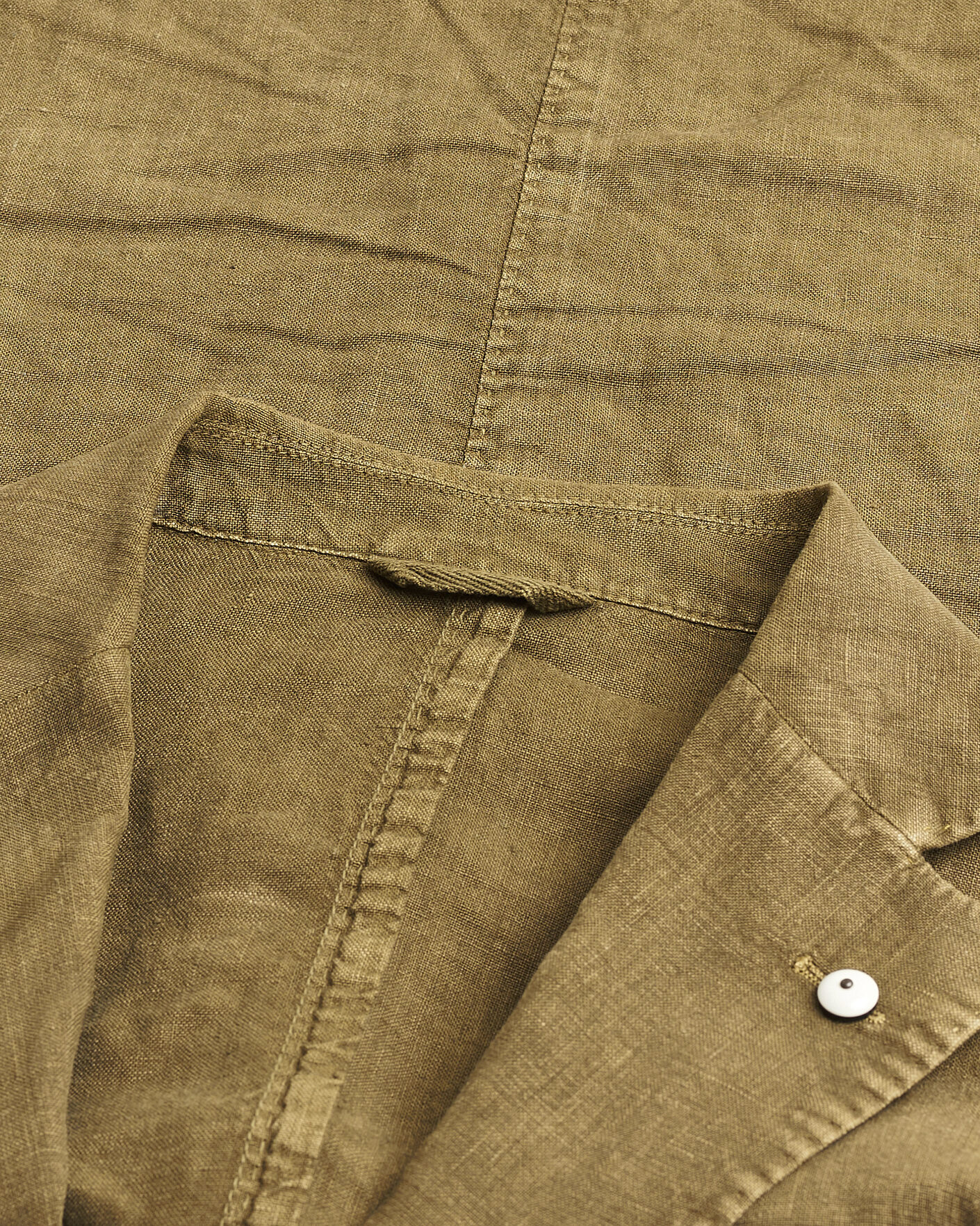 Men | Pre-owned Blazers | Pre-owned | L.B.M. 1911 Jack Regular Fit Linen Blazer Olive 46