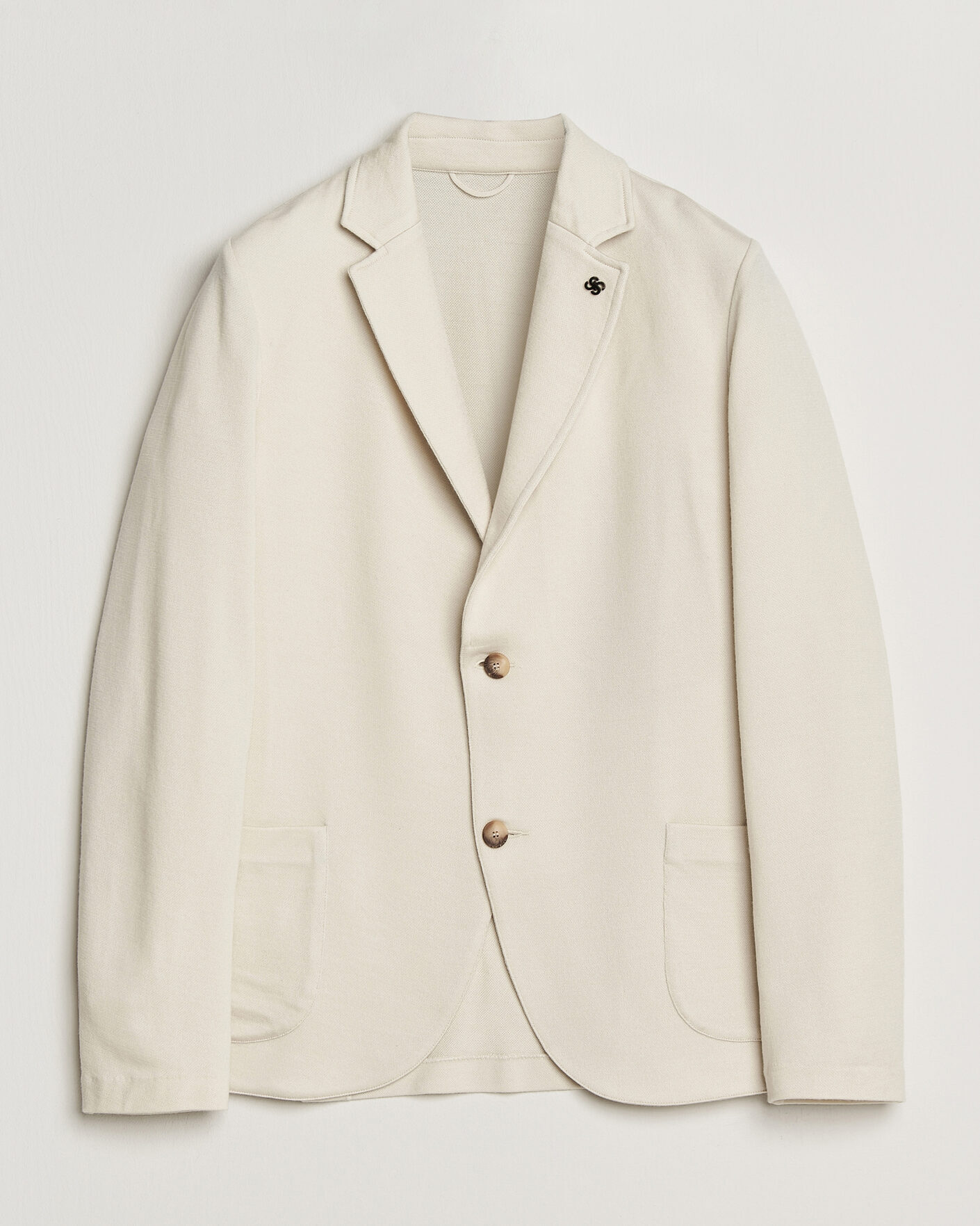 Men | Pre-owned Blazers | Pre-owned | Gran Sasso Wool Knitted Blazer Cream 50