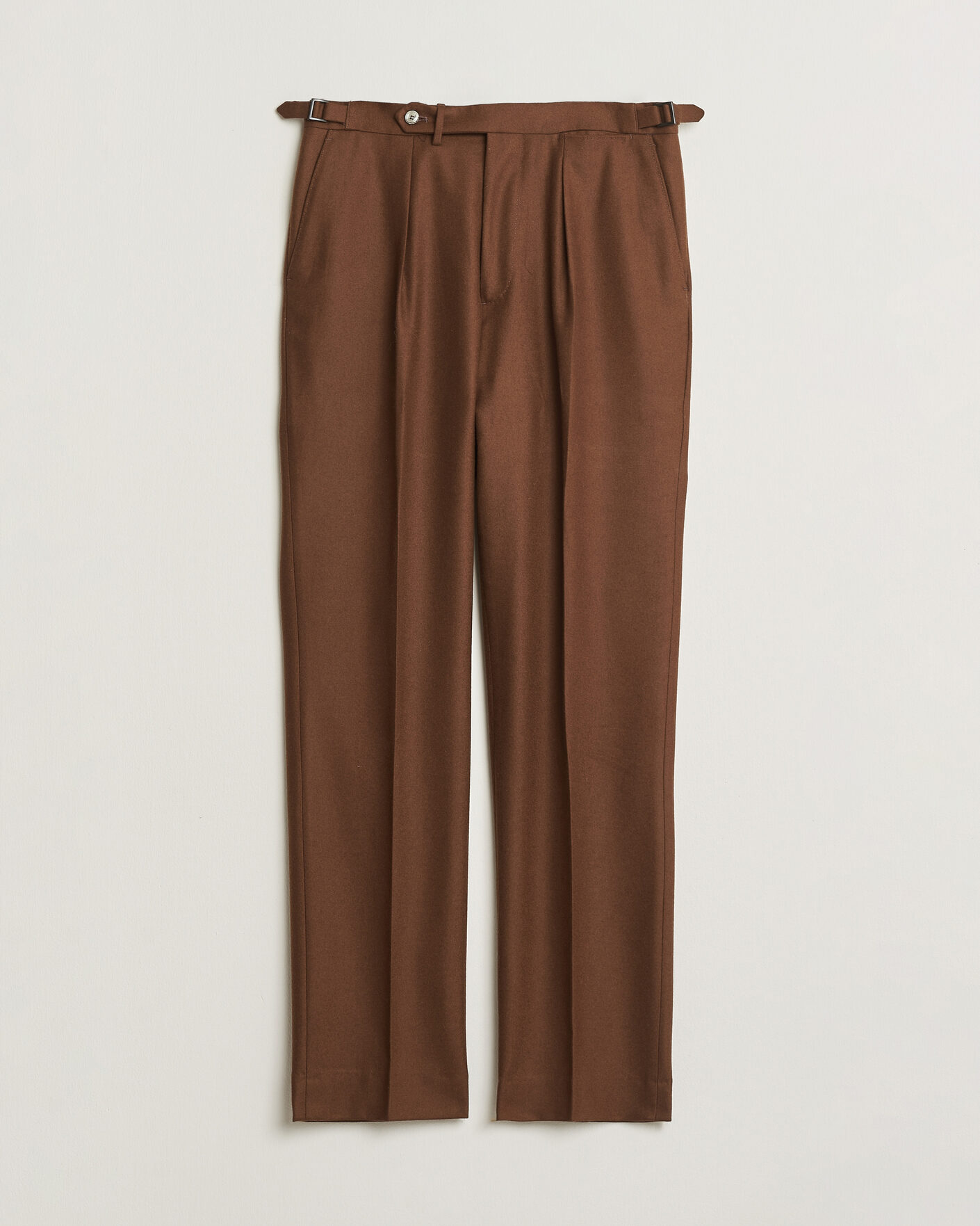 Men | Pre-owned Trousers | Pre-owned | Santaniello Flannel Trousers Rust Brown 48
