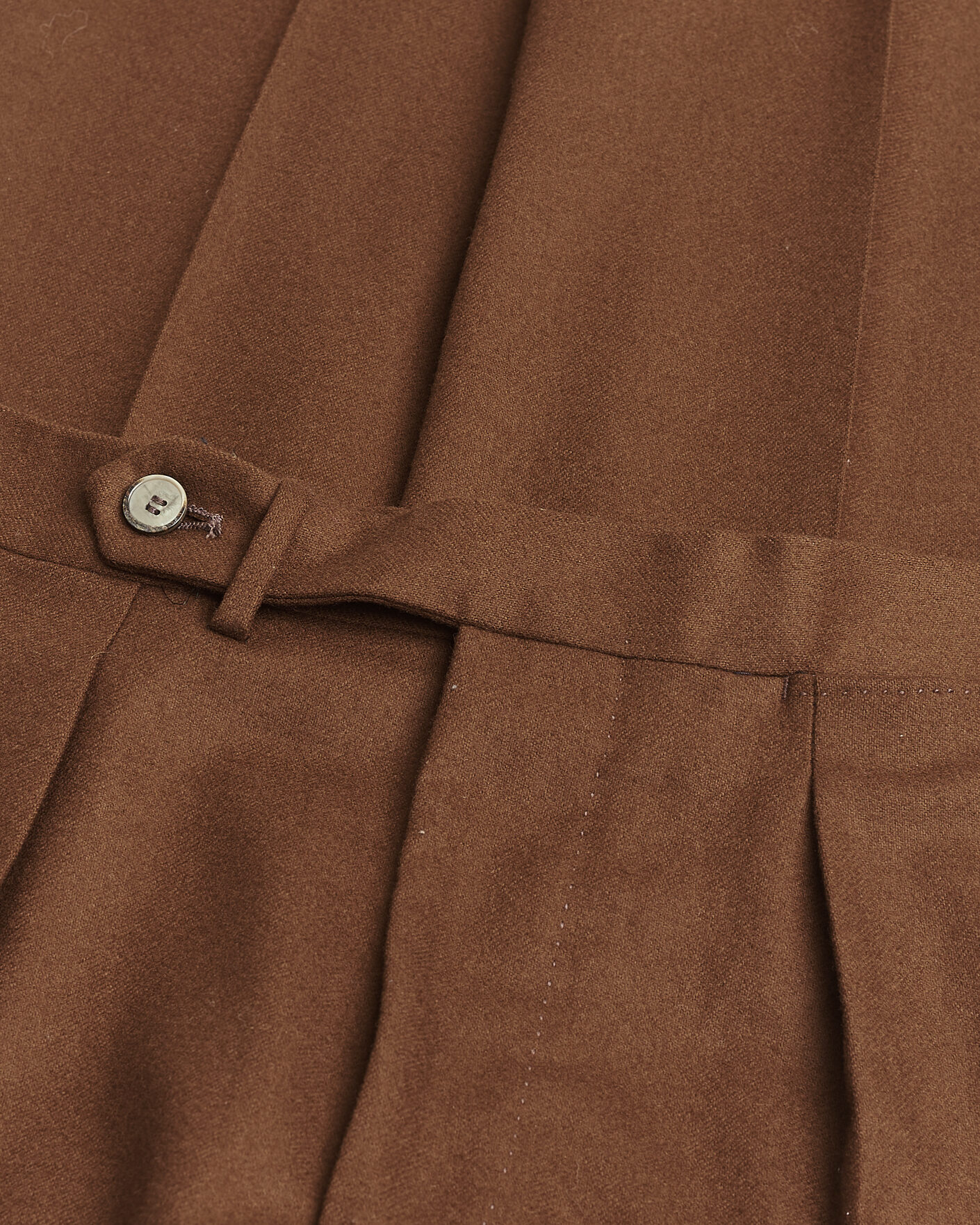 Men | Pre-owned Trousers | Pre-owned | Santaniello Flannel Trousers Rust Brown 48