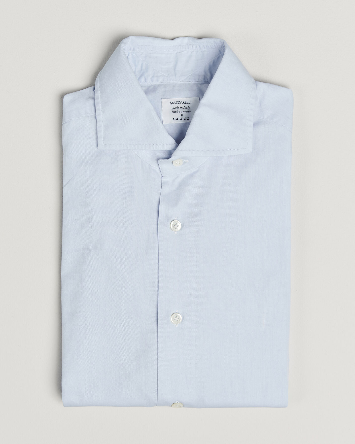 Men | Pre-owned Shirts | Pre-owned | Mazzarelli Soft Cotton Shirt Light Blue 39 - M